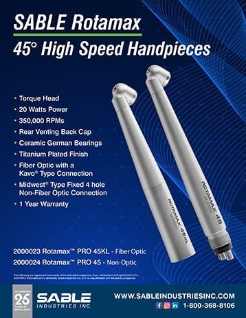 Rotamax 45 degree high speed handpieces