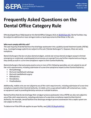 Amalgam EPA FAQ