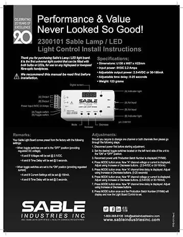 Light Control Instructions