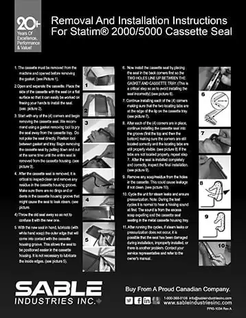 Statim 20005000 Cassette Type Seal